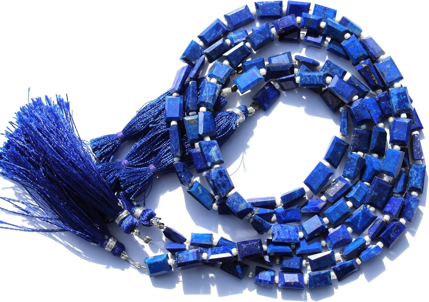 Natural 37 Pieces Smooth lapis lazuli nugget shape gemstone beads 4×10 MM approx
