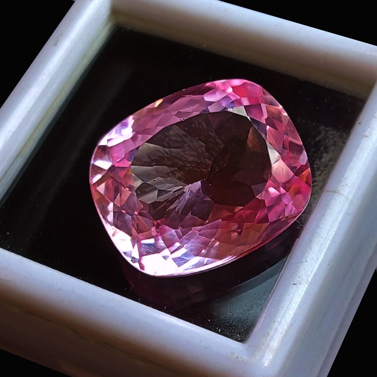 Pink Sapphire Natural Cushion Cut 12+ Ct Loose Gemstone For Necklace Making