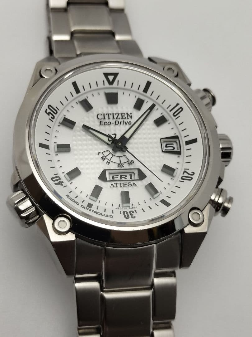 CITIZEN Attesa ATD53-2942 H106 Radio Solar Titanium White Dial Watch