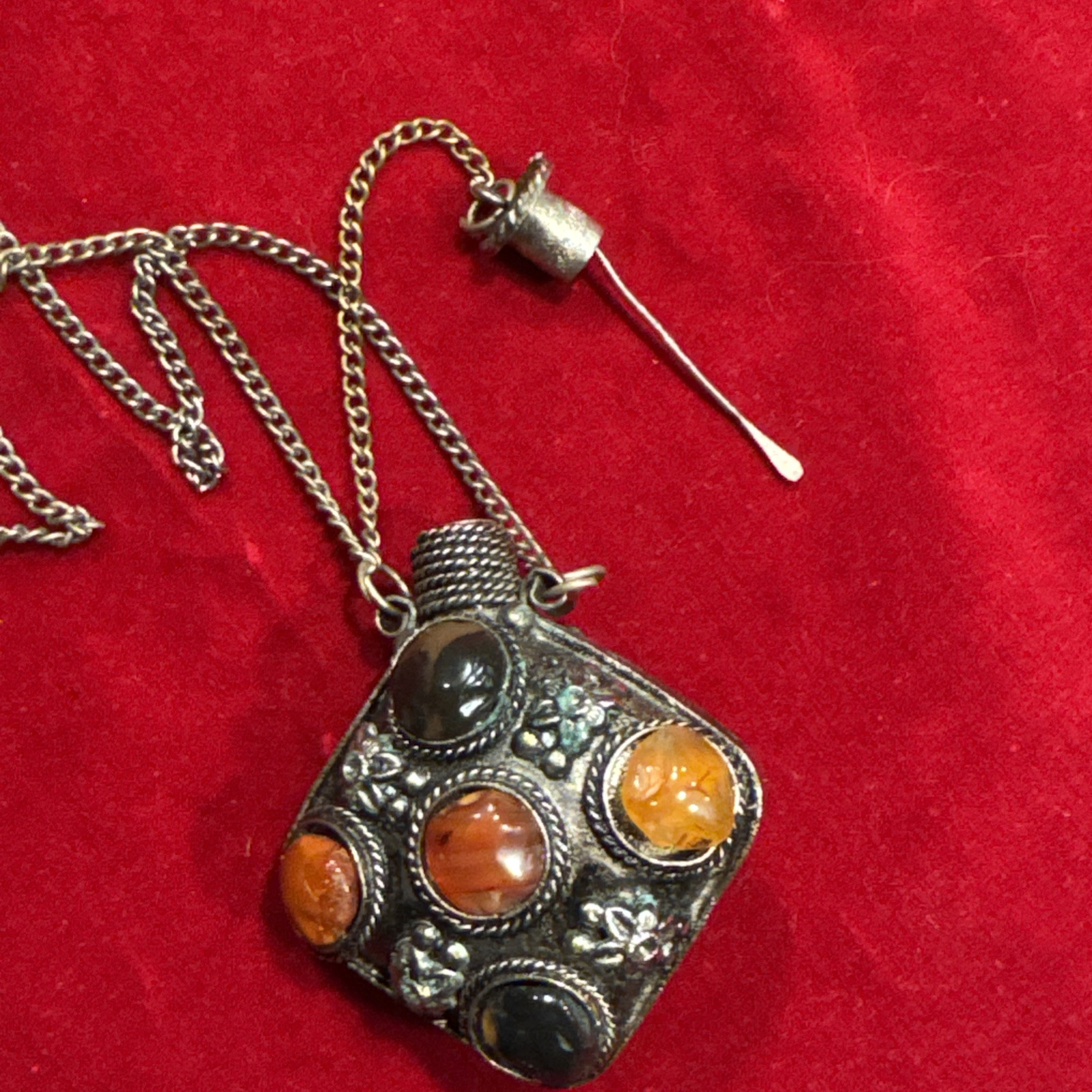 Antique Perfume Flask Necklace