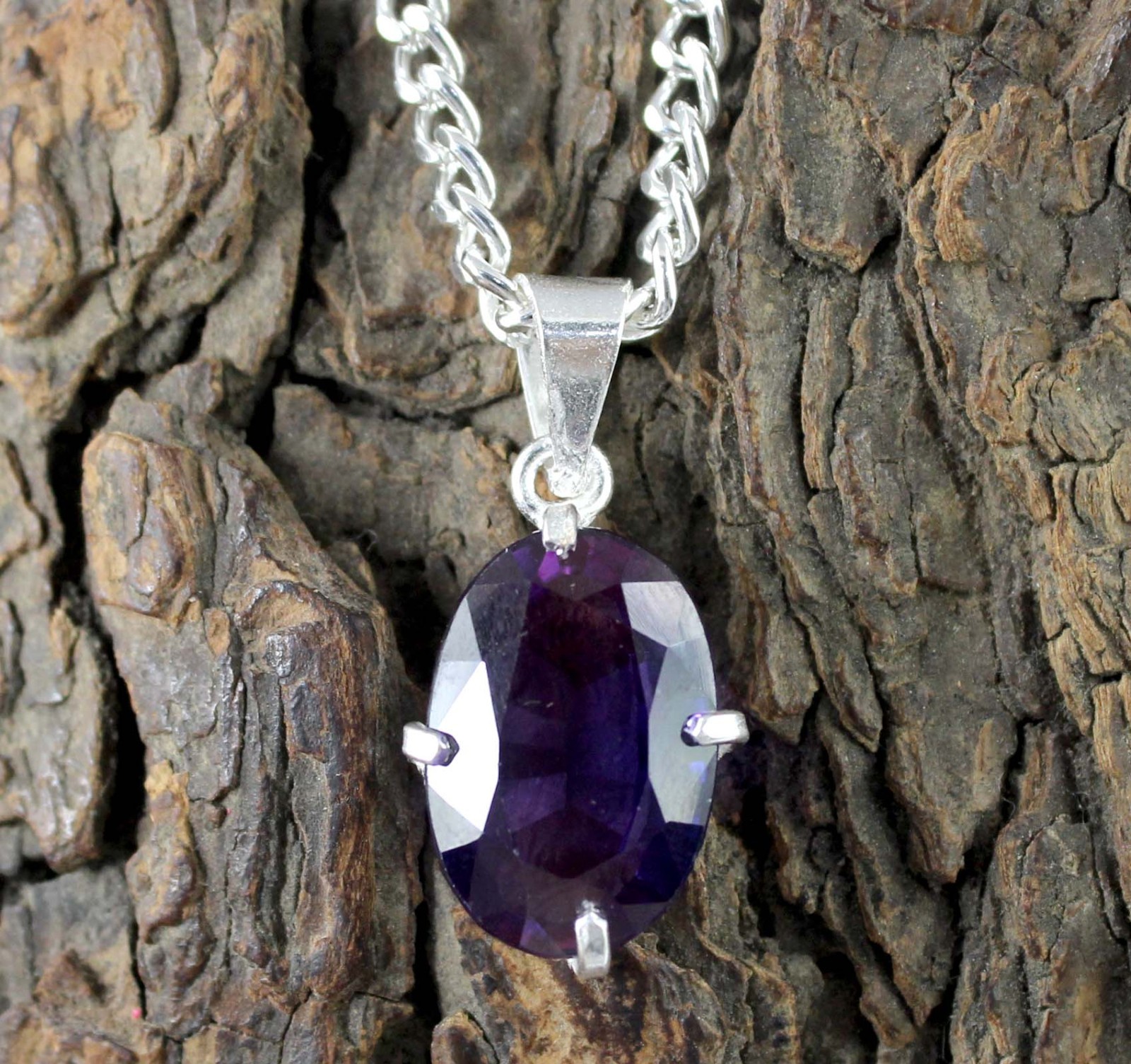 Natural Boysenberry Sapphire 11.60 Ct Oval Gems Certified Anniversary Pendant