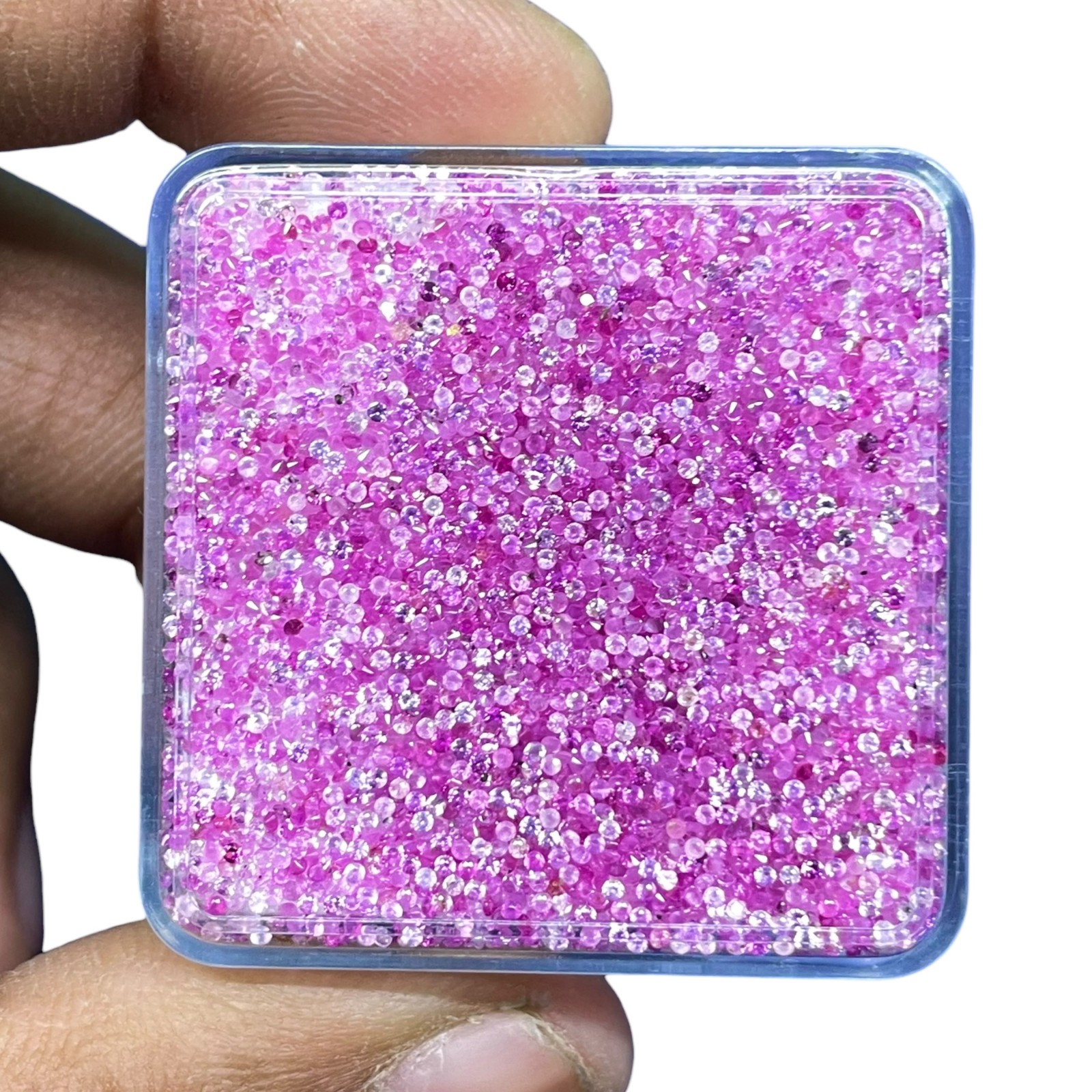 100 Pcs Natural Ceylon Pink Sapphire 1mm Round Cut Loose Gemstones Wholesale Lot