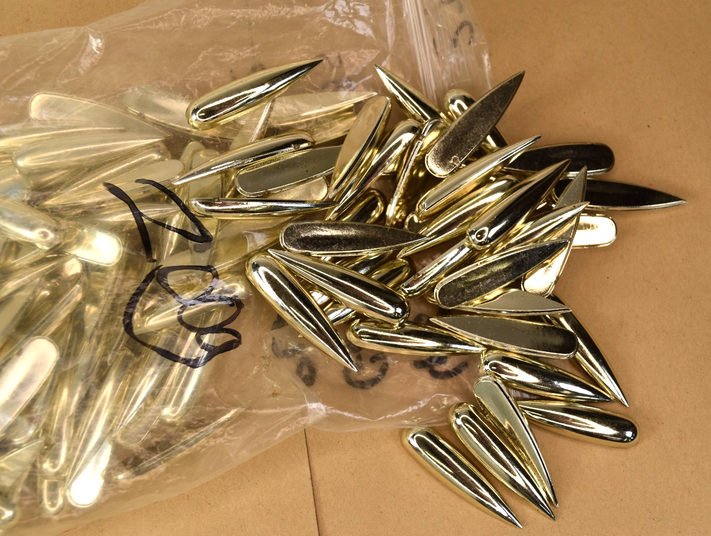 Crafting, Making, Beautiful Teardrop Shaped Plastic Finding, 200g, 42mm Long
