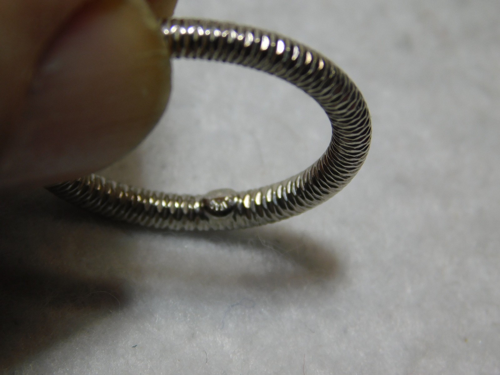 Pair of Sterling Silver, Made in Italy Plain Band Rings. Size 9.5 in Good Cond.