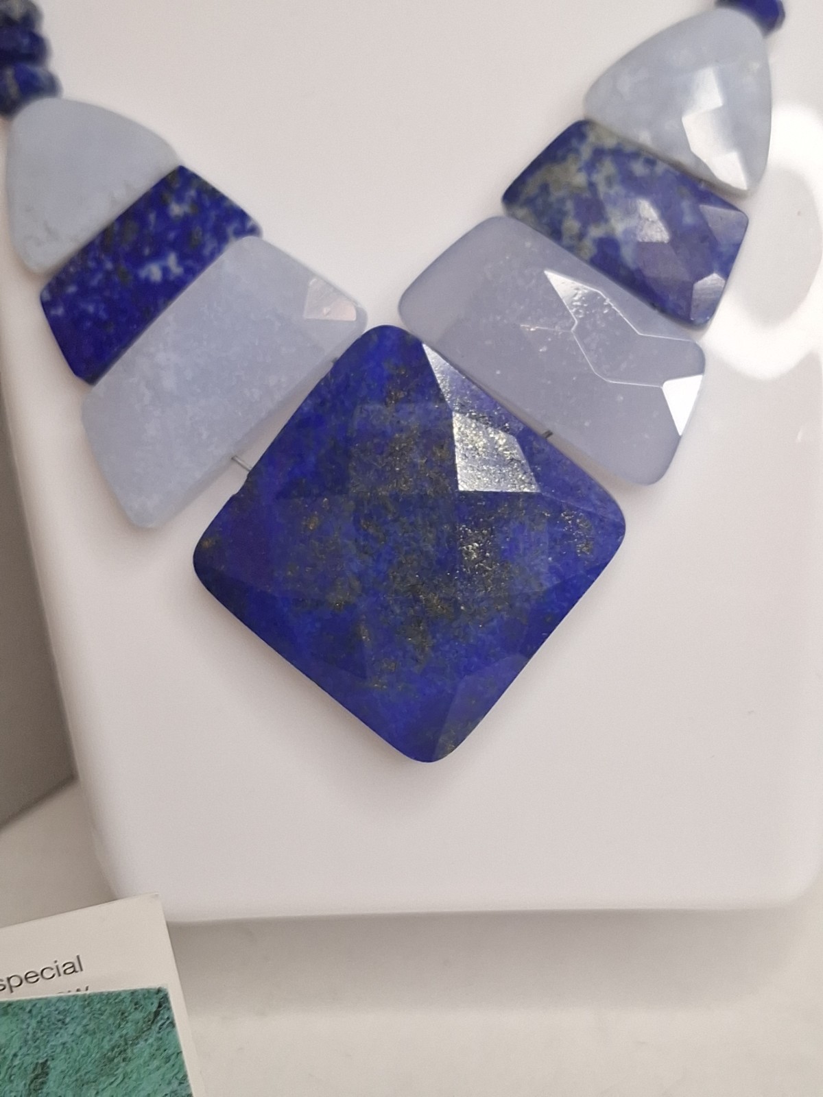 Blue Lace Agate And Lapis Lazuli Necklace Mine Finds By Jay King Sterling Silver