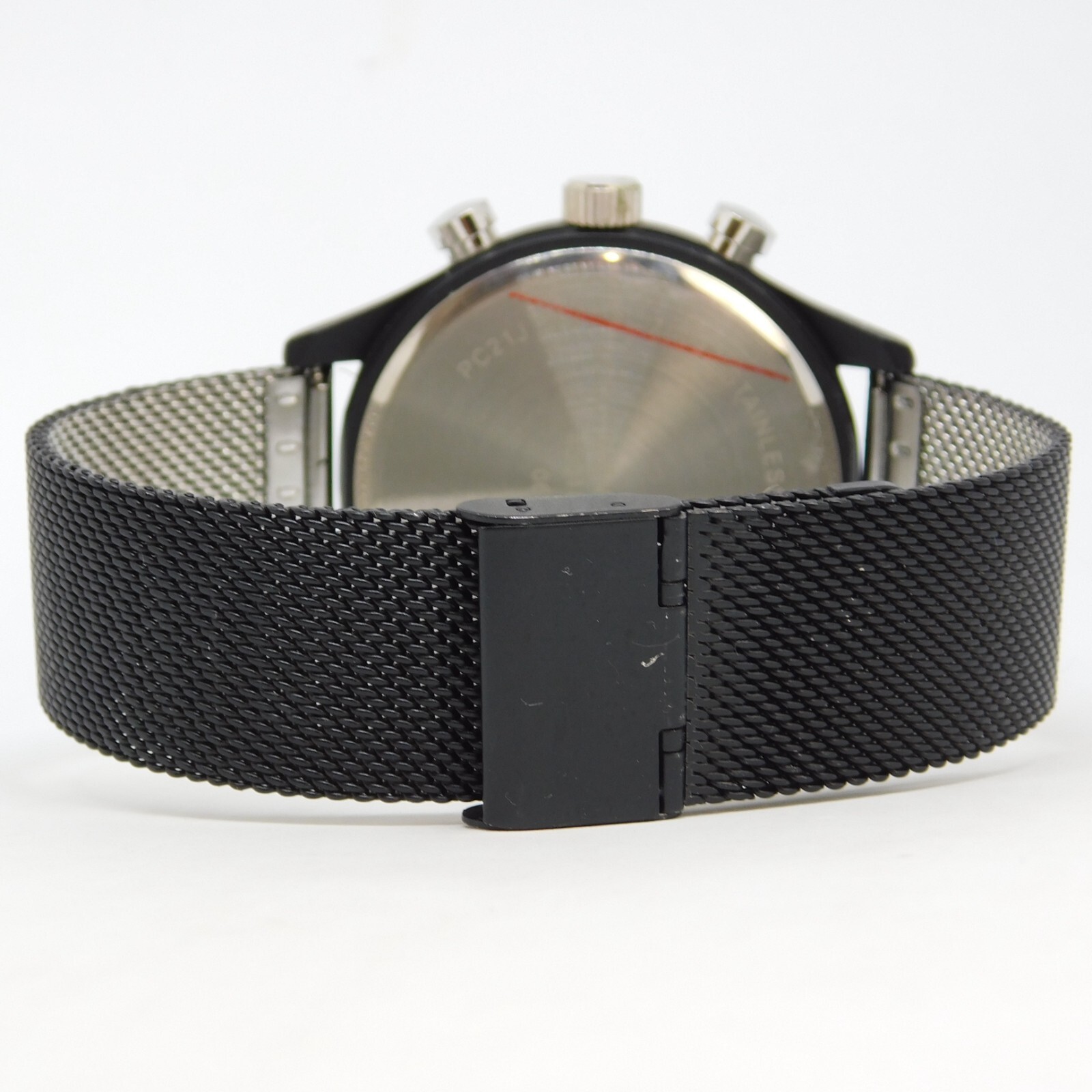 Accutime Watch Corp. 4001MWM Black Tone Quartz Analog Men’s Watch New Battery