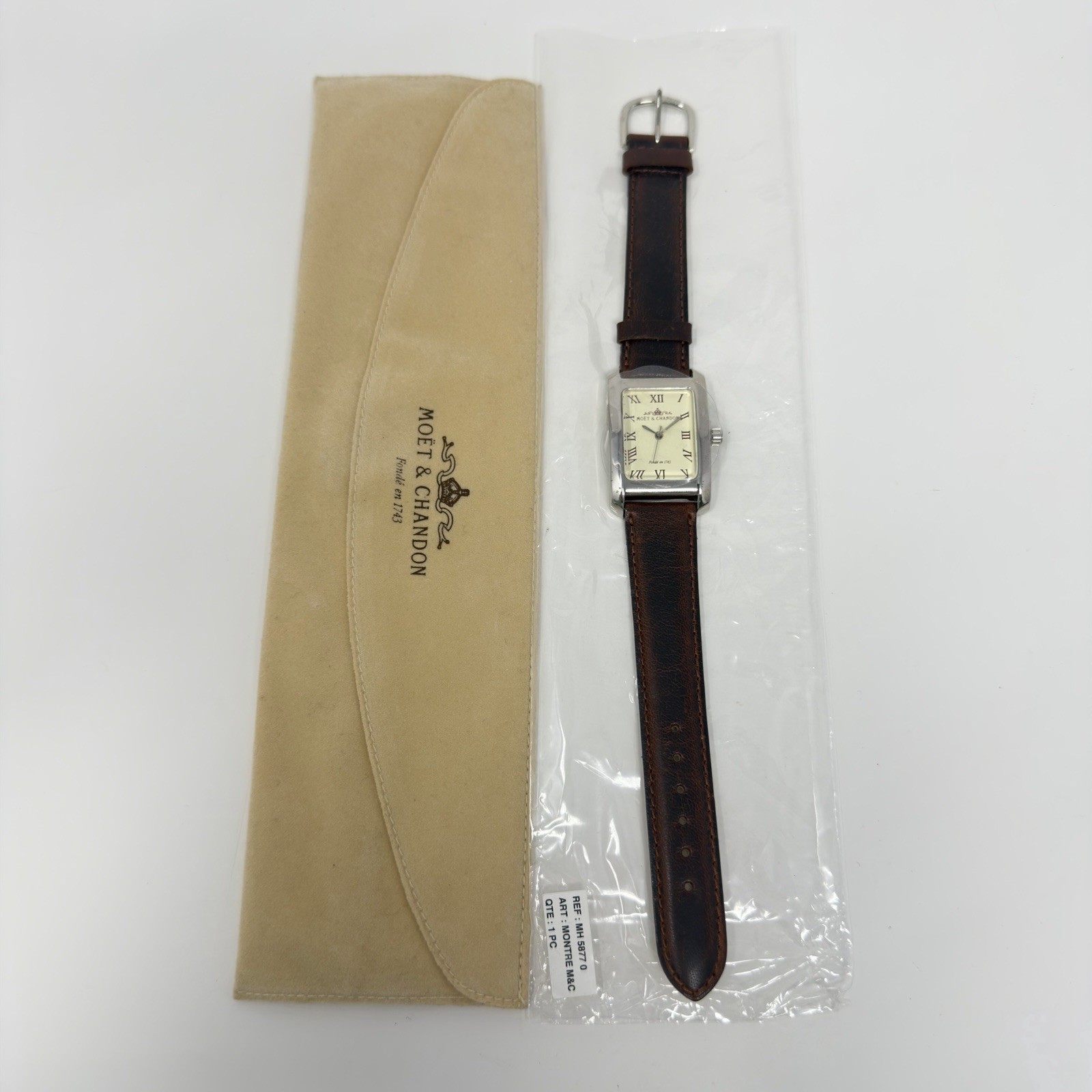 Moet & Chandon Rectangle Watch Leather Strap Promo 25.5mm