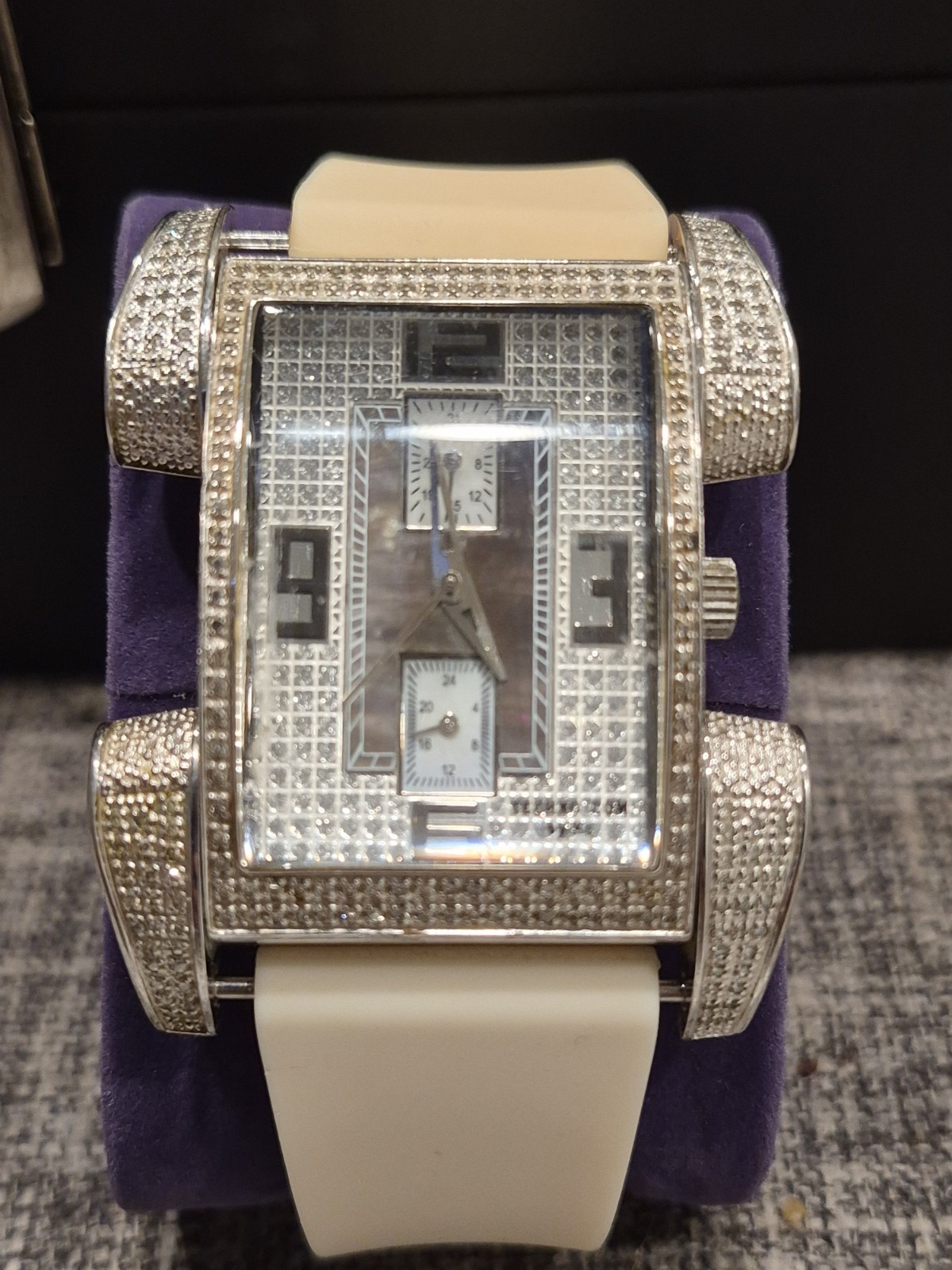 Techno Com by KC watches with Genuine Diamonds Fully Iced Out