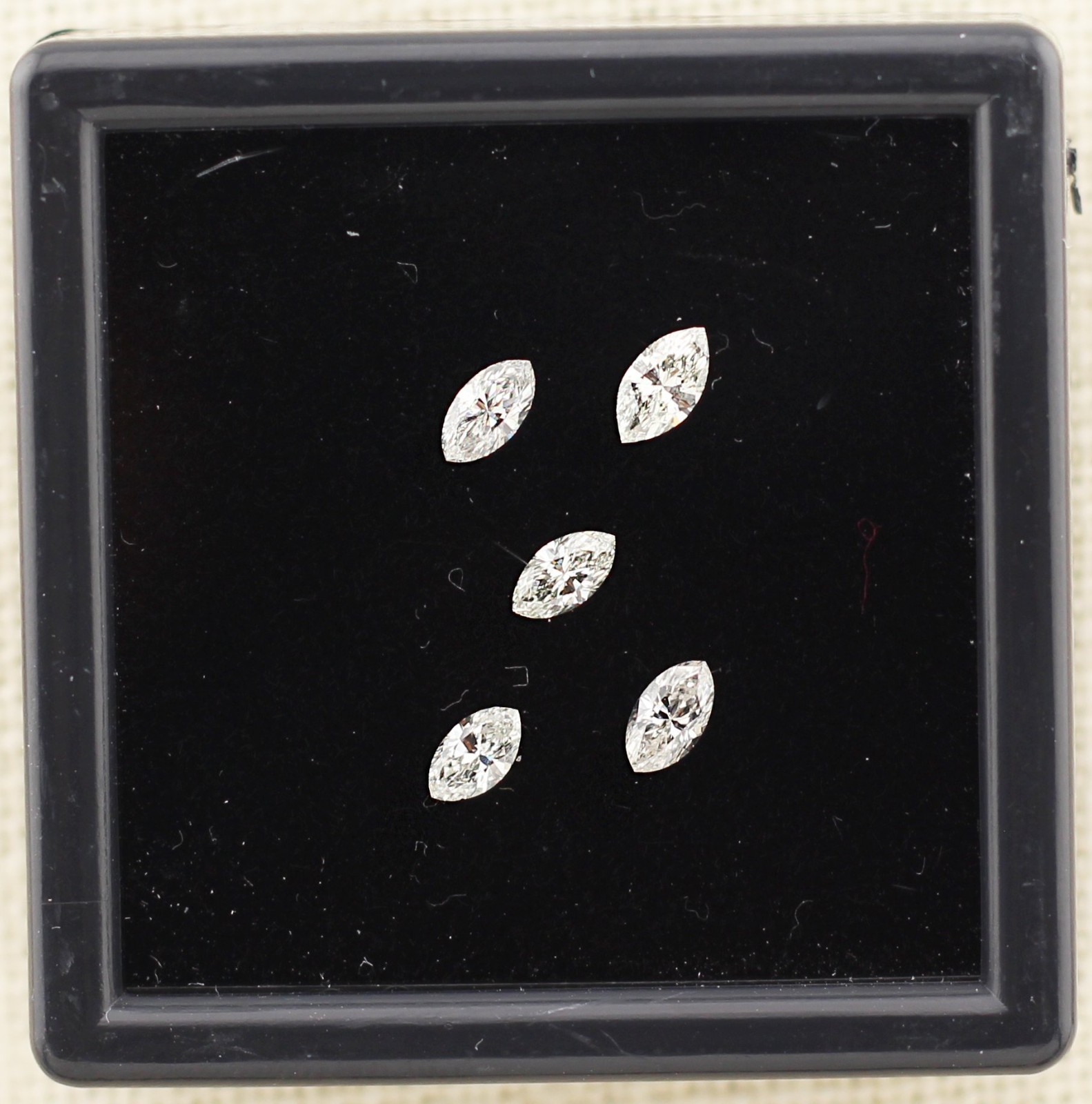Natural 0.82ct Marquise Cut Loose Diamond Lot of 5