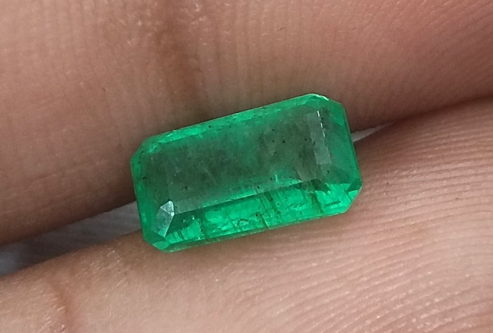 1.83ct Natural Panjshir Emerald Medium Green Octagon Loose Gemstone