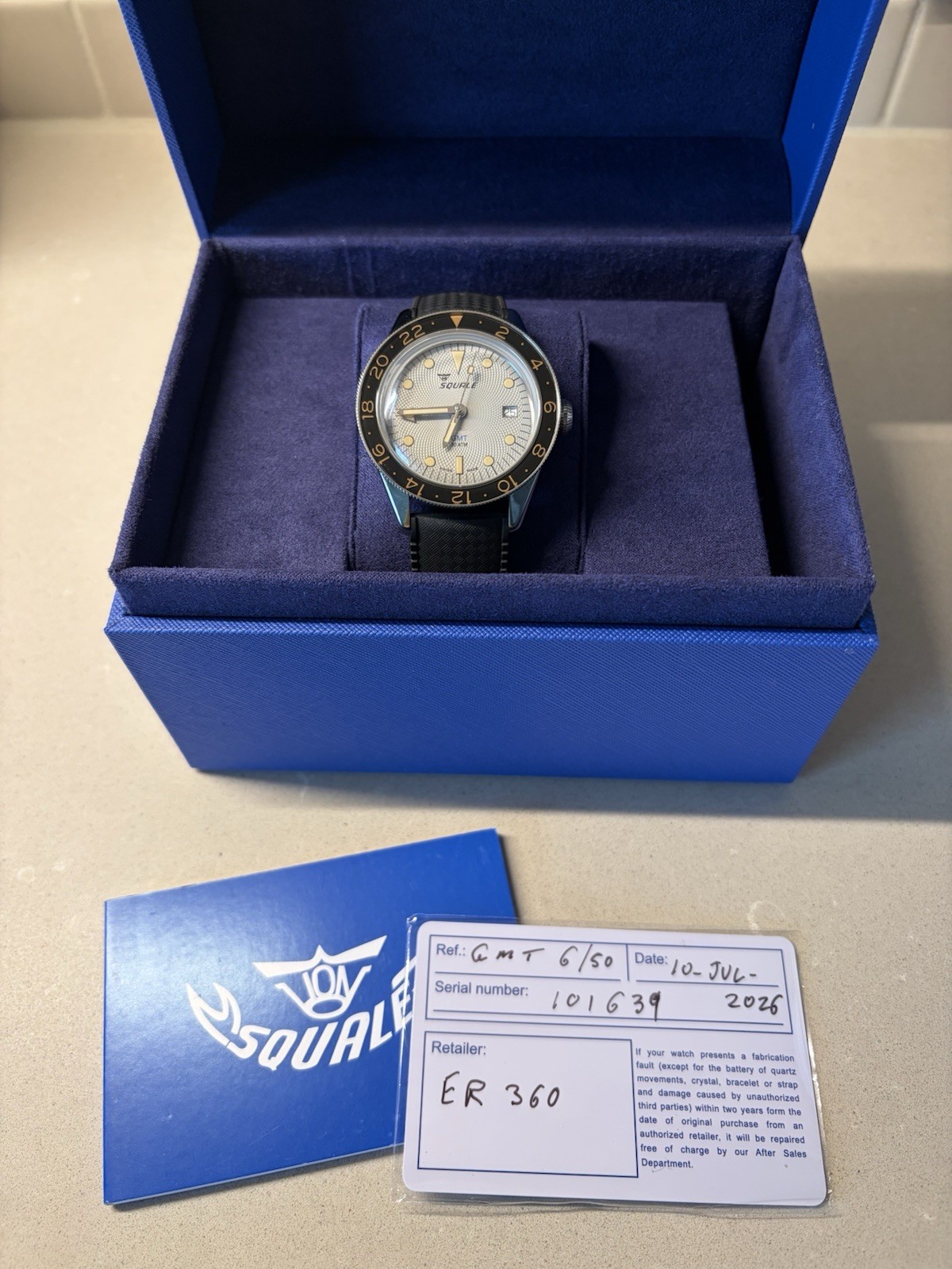 New Squale SUB-39 GMT “Sharkbelly” Gray Guilloché U.S. Exclusive Limited 06/50
