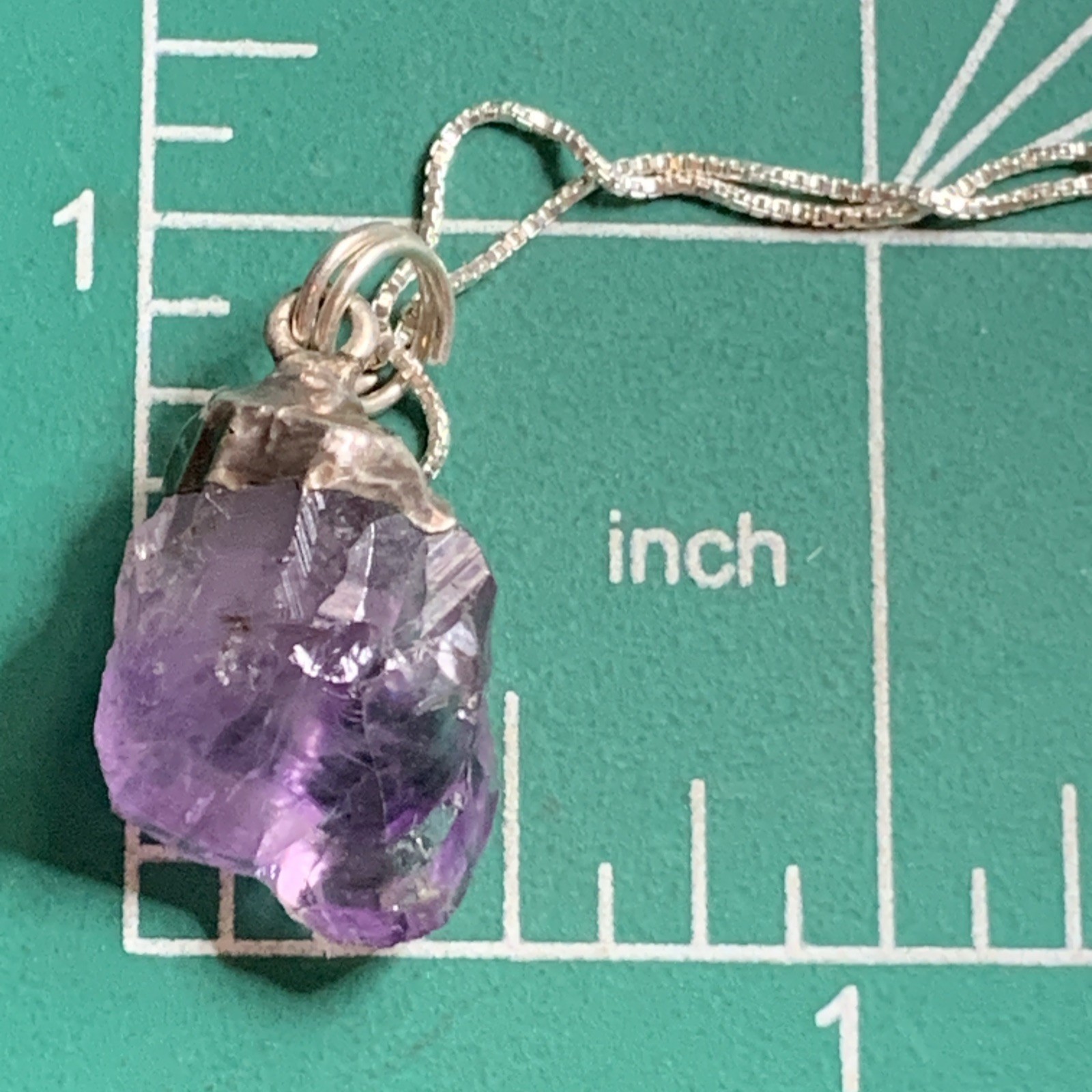 STERLING SILVER 925 Lot Necklace Pendant SS38 Amyethest Bohemian Hippie Crystal