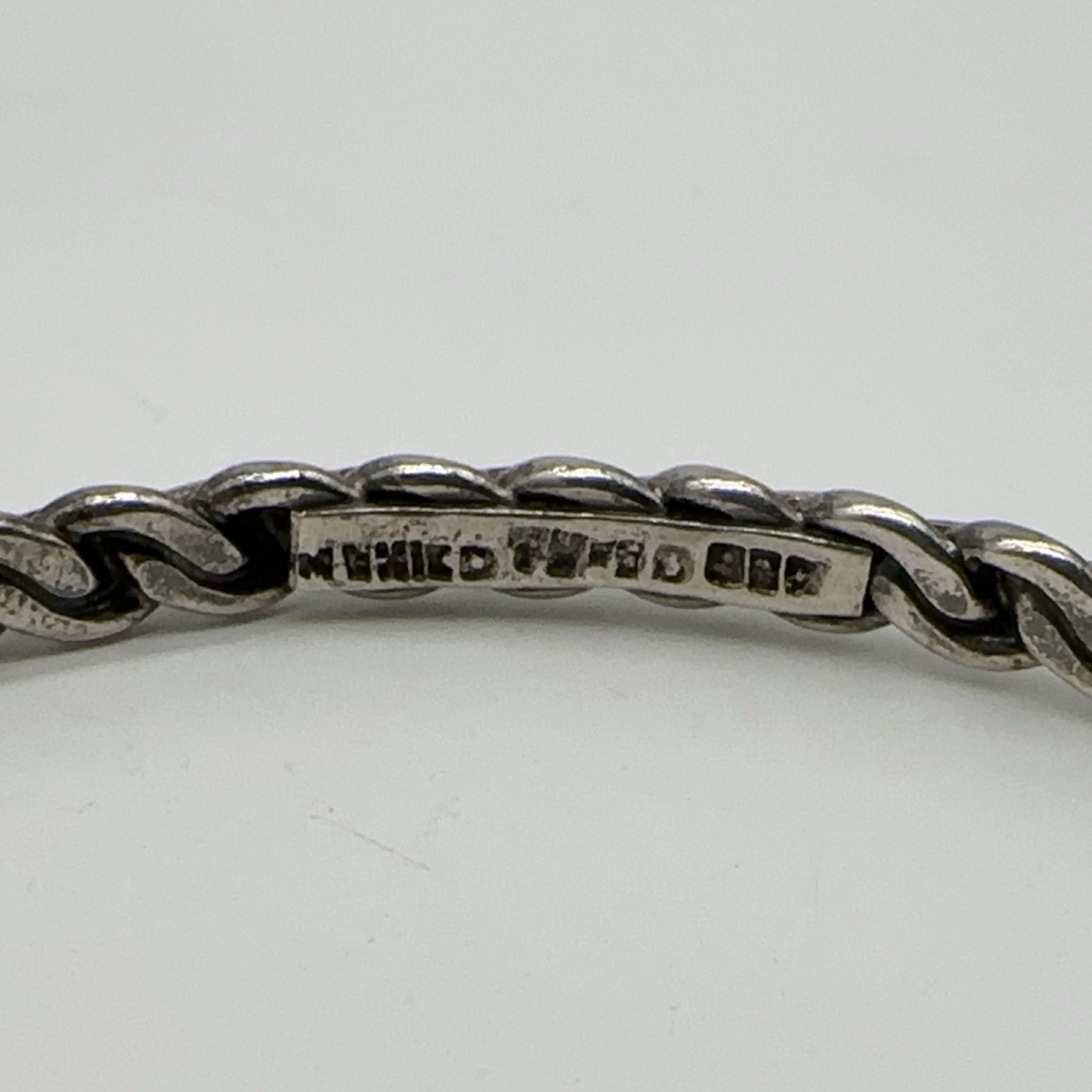 VTG Taxco Mexico Sterling Silver Twist Bangle Bracelet 18.3g #bct