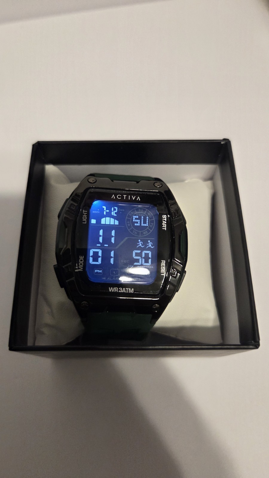Activa X Invicta Digital Men’s Watch 46mm Blue Black ACW8130-005 Brand New