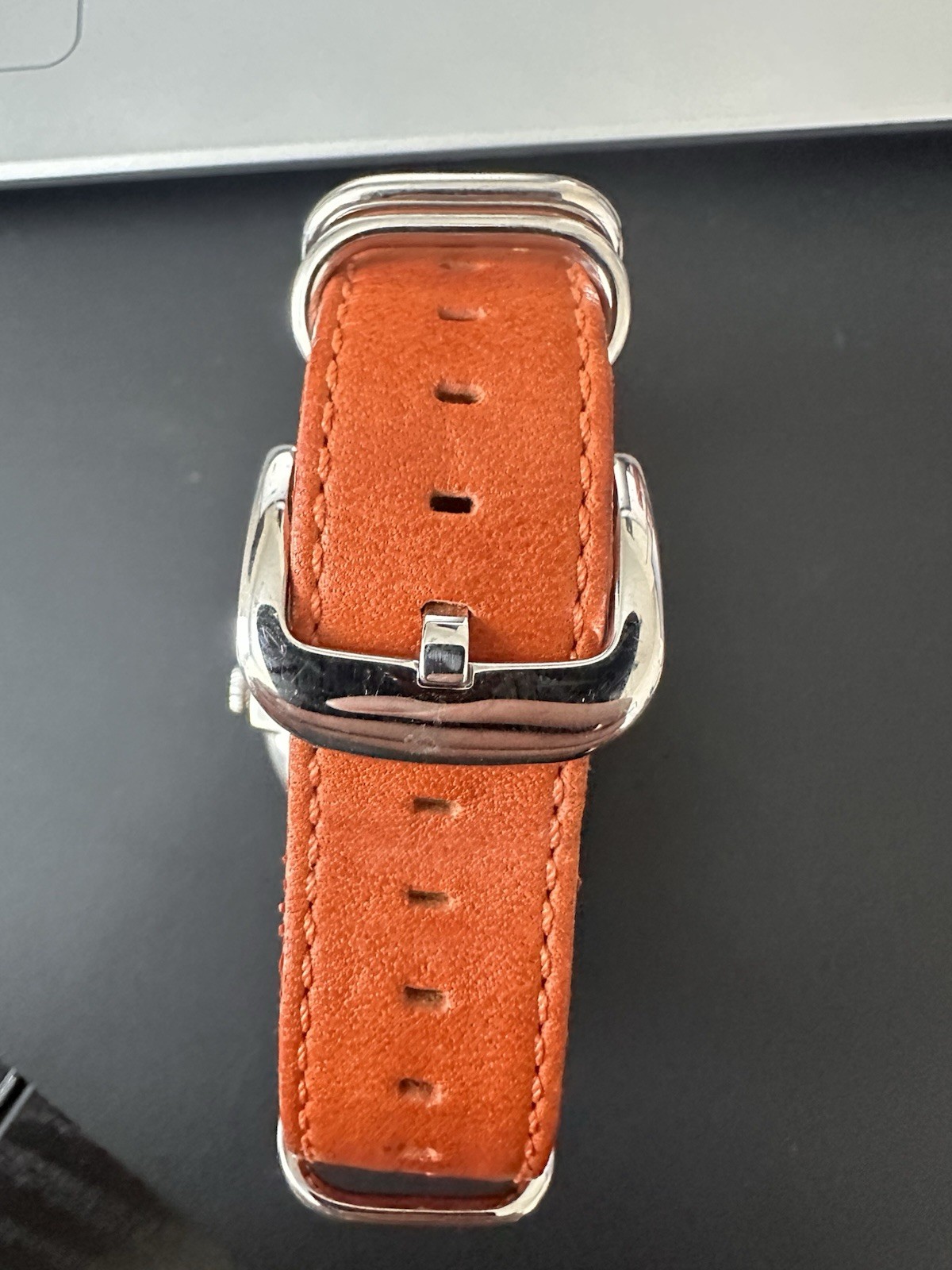 Shinola Runwell Argonite 1069 47mm Men’s Watch Cream Dial Orange Leather Detroit