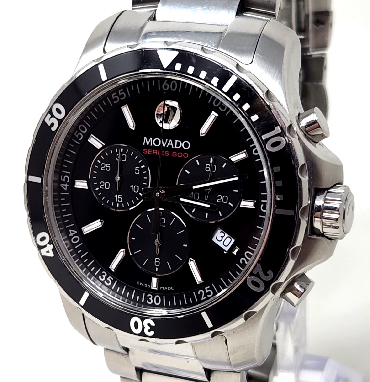 Movado Series 800 Quartz 14.1.27.1426 Chronograph 42mm Diver Watch