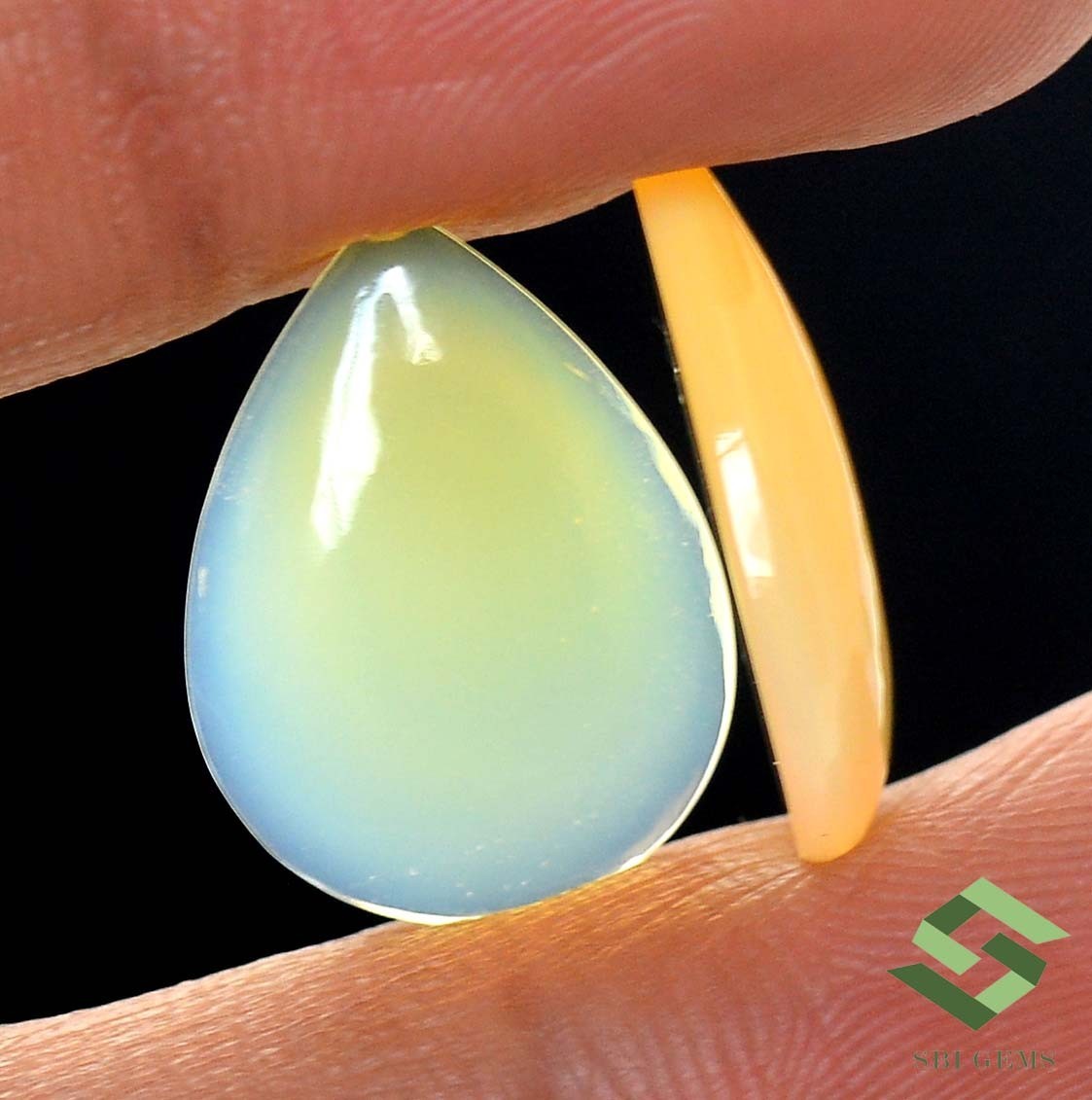 19×14 mm Natural Ethiopian Opal Pear Cabochon Pair 9.52 CTS Loose Gemstones