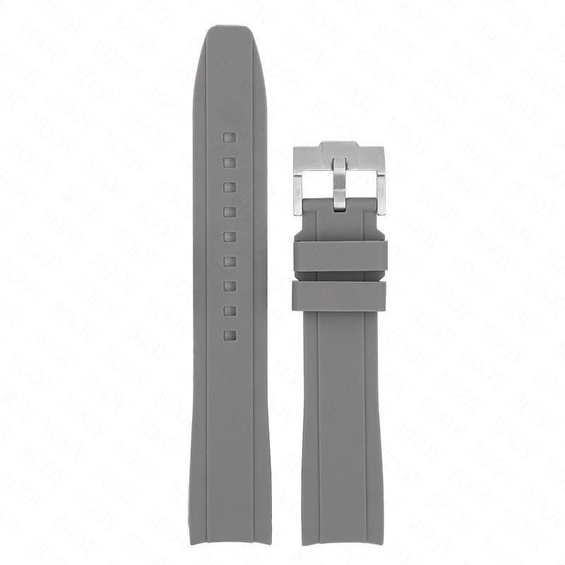 Curved End Rubber Strap 18/19/20/21/22mm Universal Silicone Watch Band Soft Spor