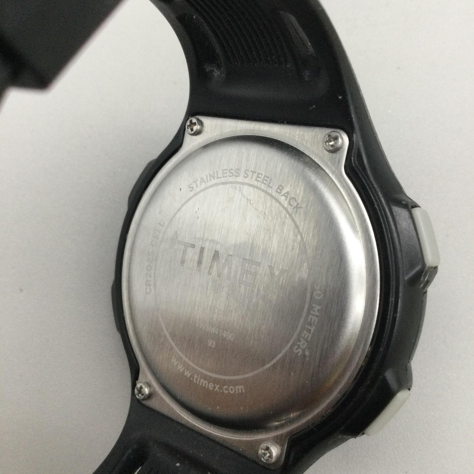 Timex Mens Watch 45mm Gray Digital Dial Black Resin Indiglo Sport Chrono 50m WR