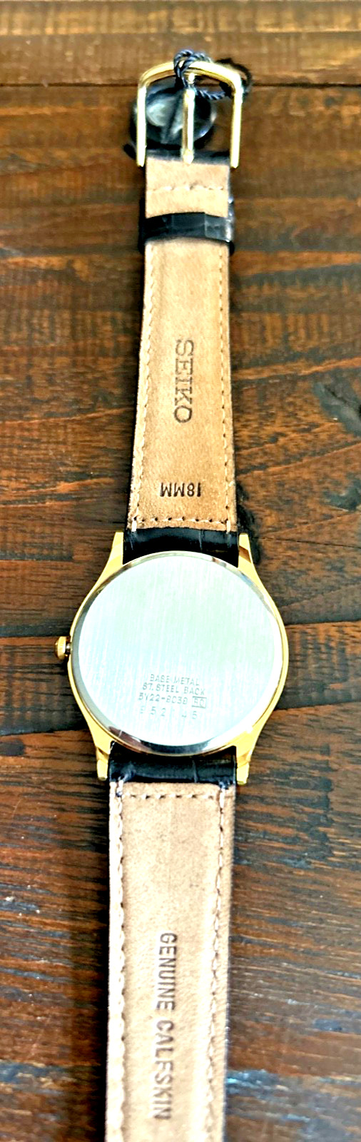 Unisex Vintage 1989 DISNEY Watch SEIKO “Mickey Mouse ” Mint 18 MM Black Leather