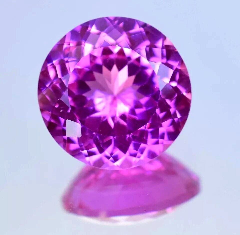 Natural Mogok Pink Ruby 12.40 Ct Round Cut Certified Flawless Loose Gemstone
