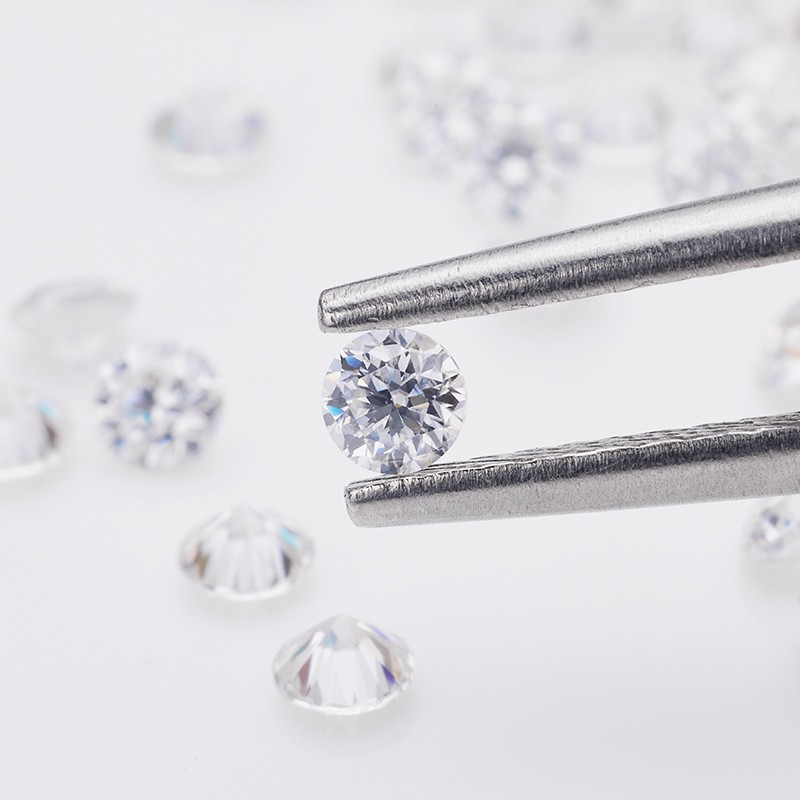 D Color Round VVS1 D Color Moissanite Melee with GRA Certificate Diamond