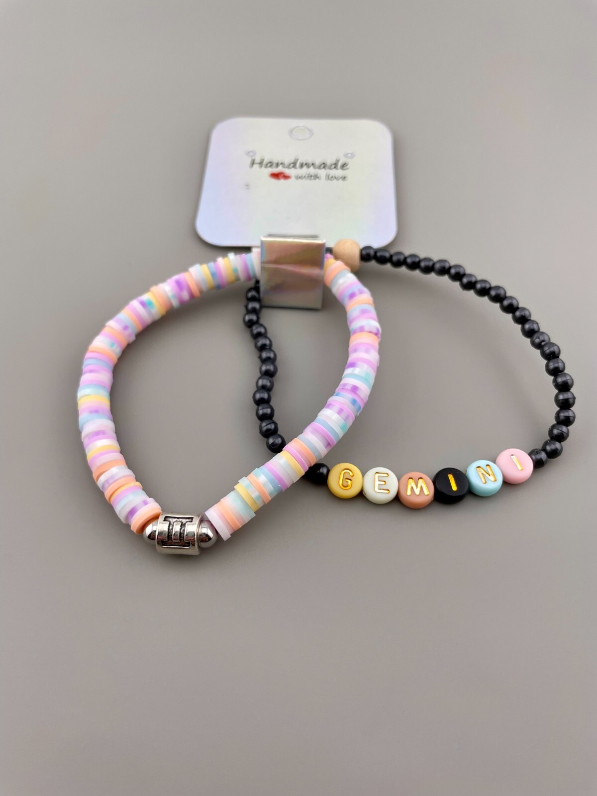 Gemini Zodiac Bracelet NWT Zodiac Horoscope Charm Bracelet with Heishi Beads