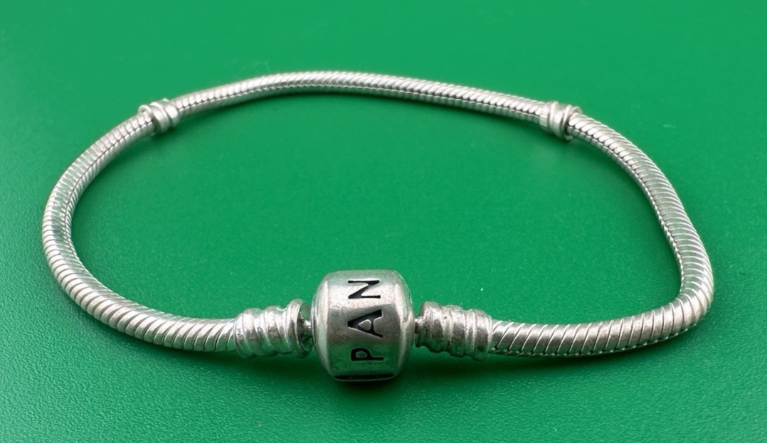 Pandora 590702HV 7.5″ Barrel Clasp Bracelet S925 ALE Sterling Silver Pre-owned