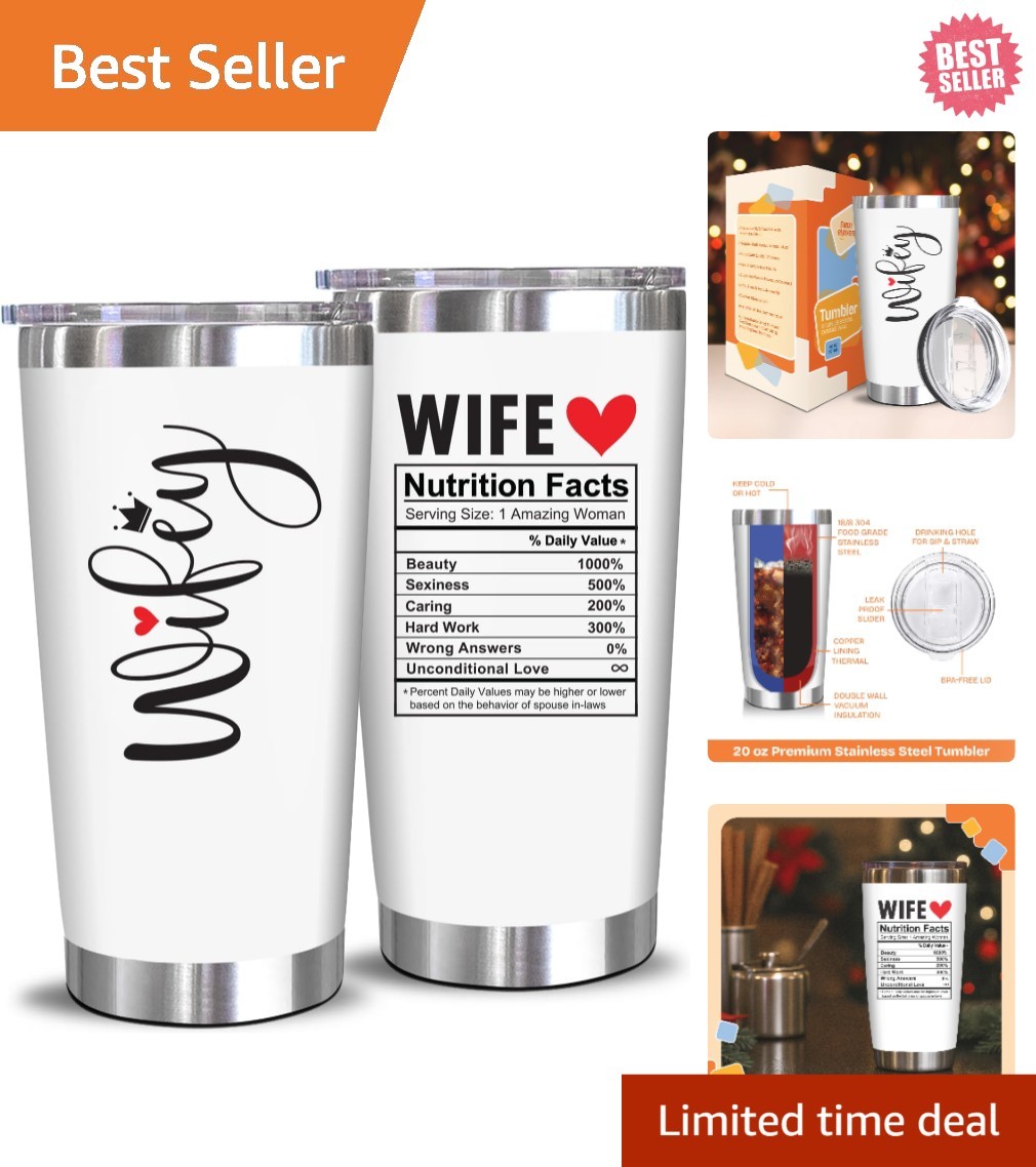 Luxury 20 Oz Tumbler for Wife – Double-Wall Insulation & Leak-Proof Design