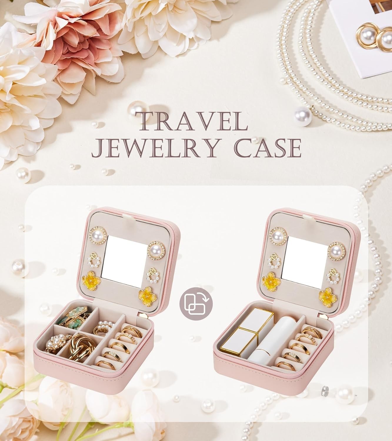 Travel Jewelry Box for Girls: Traveling Jewelry Case Gift for Women – Mini Or…