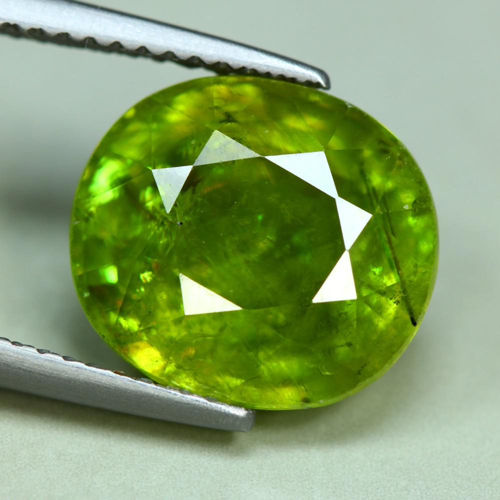 7.36 Cts_Excellent Sparkling_100 % Natural Unheated Titanite Green Sphene