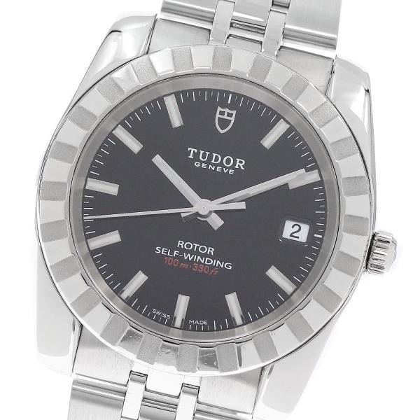 Tudor Heritage 21010 37mm SS Black Dial Automatic Date Watch #C8093