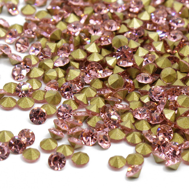 10 Bag Faceted Glass Pointed Rhinestone Findings Back Plated 1.9~2mm 1440pcs/Bag