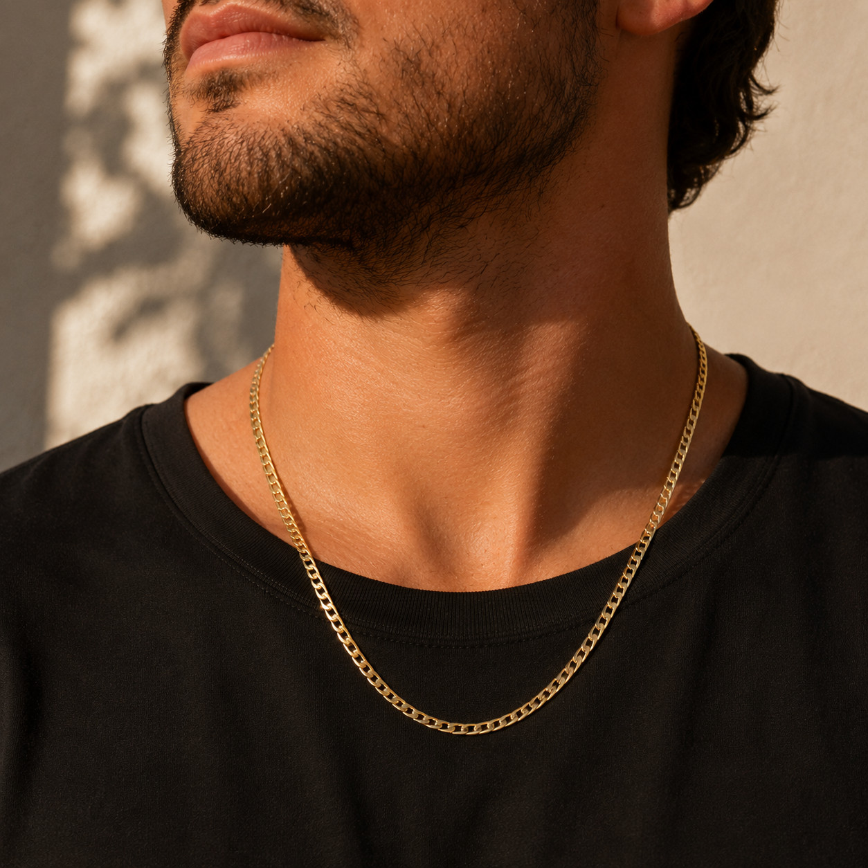 Diamond Cut Chain 18K Gold Filled Mariner Necklace 19.5″ Unisex Jewelry