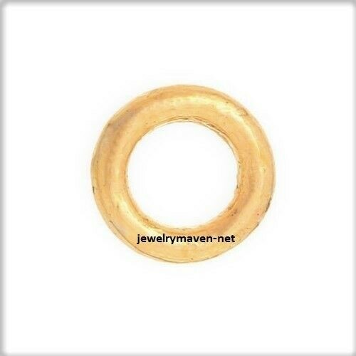 4mm OD 2mm ID 18K Yellow Gold 18ga gauge CLOSED Jump Ring Spacer Roundel USA