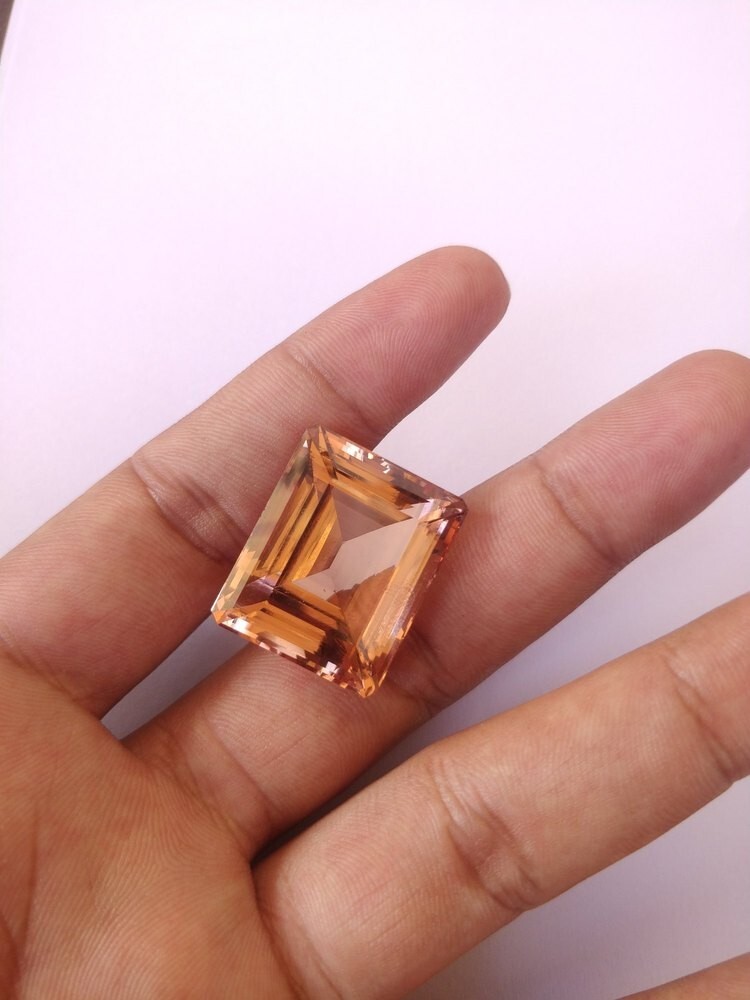 Natural Light Pink Morganite Emerald Cut Size 5-6Ct EGL Certified Loose Gemstone