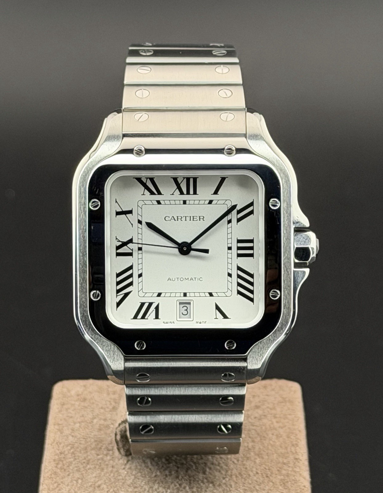 Santos de Cartier Large WSSA0018 | Full Set | 2 Extra Straps | Very Good