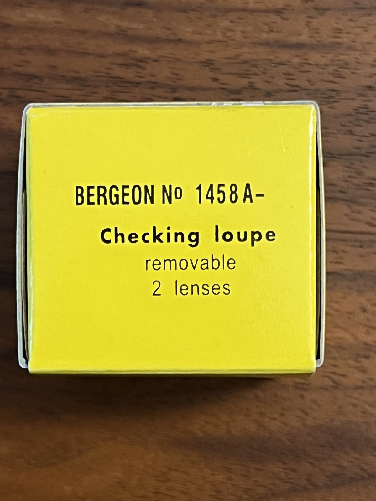BERGEON 1458-A-12 Watchmakers Double Lens Eyeglass Loupe 12x Magnification, NEW