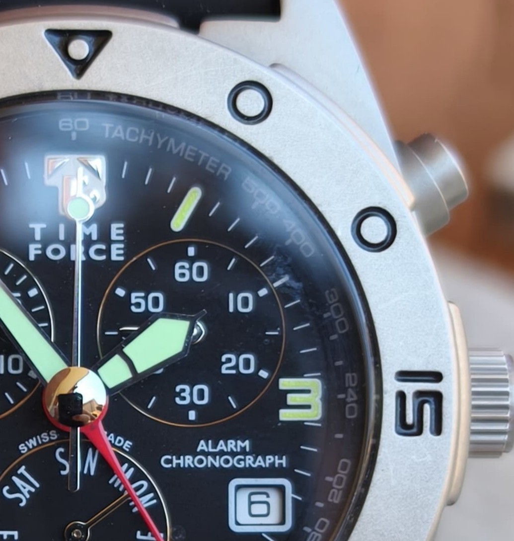 Time Force Titanium Alarm Chronograph 6811 Swiss Quartz Watch