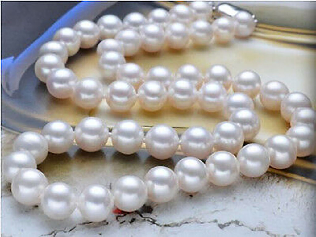 Natural 10-11mm South Sea Freshwater Real White Akoya Pearl Necklace 17-40”