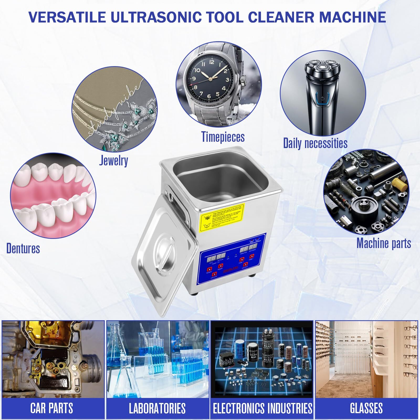 2L Ultrasonic Carburetor Cleaner Machine, Industrial Ultrasonic Parts Cleaner…