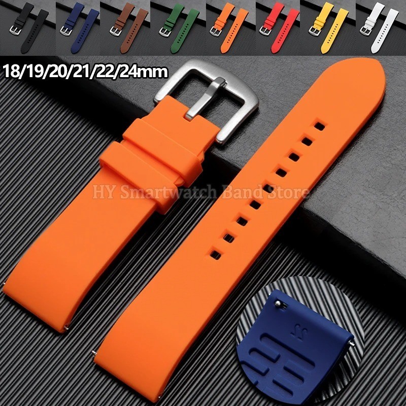 Universal Silicone Watch Strap 18-24mm Quick Release Rubber Sport Band
