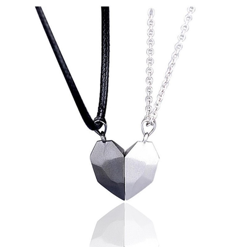 Heart Magnet Necklace Set for Couples – Ideal Gift for Boyfriend, Girlfriend, Sp