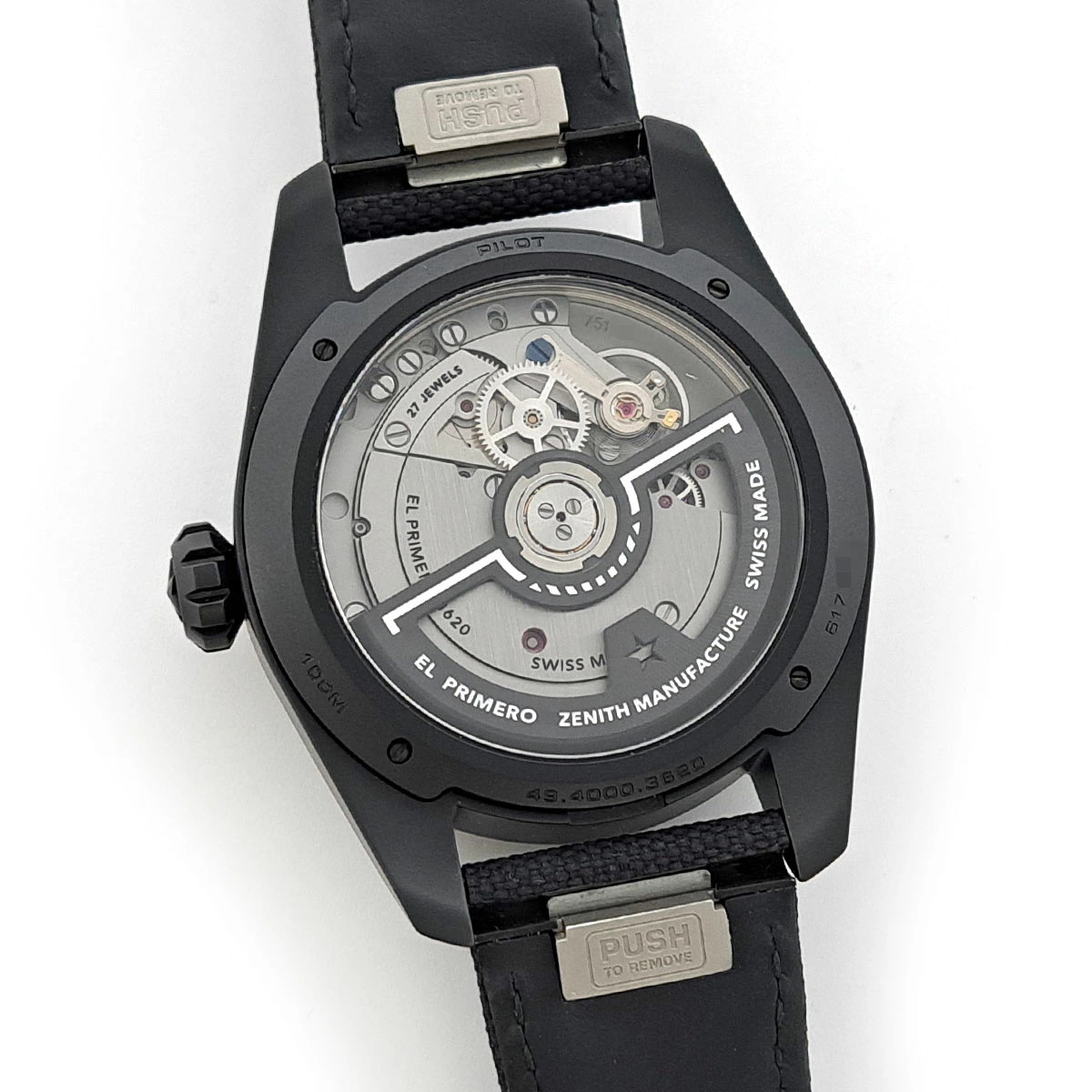ZENITH 49.4000.3620/21.I001 Black Case Size 40mm Men’s Used Watch #71015