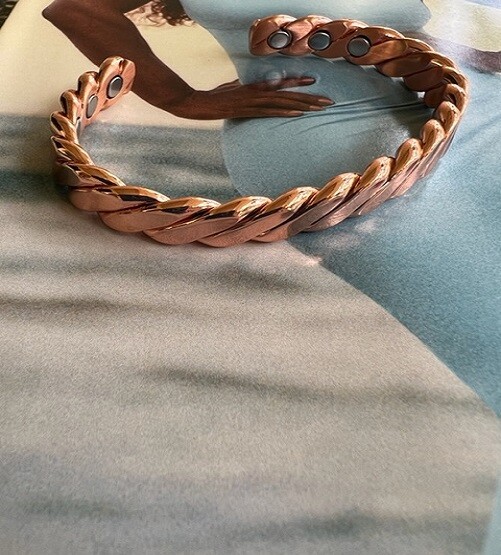 Women’s 7″ Solid Copper Magnetic Cuff Bracelet CBM225- 1/4 of an inch wide.