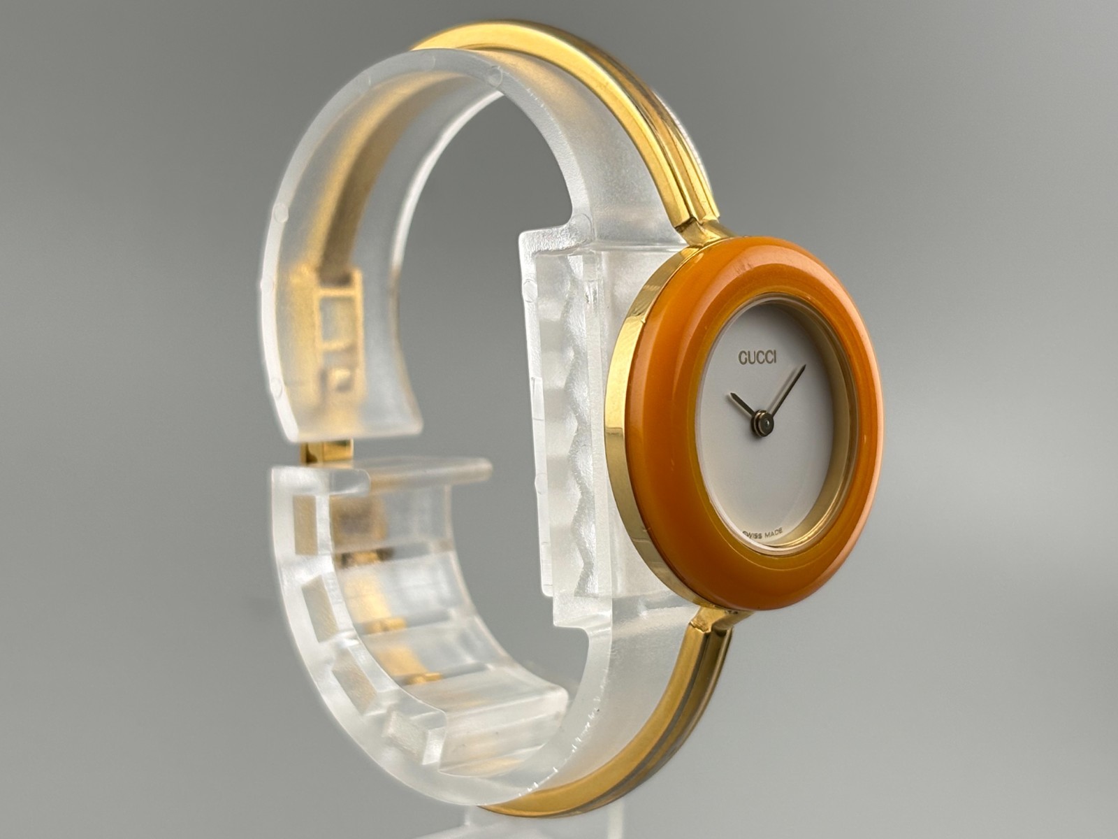 [S size Very Good] Gucci Change Bezel 11/12.2 Gold Yellow Watch Auth