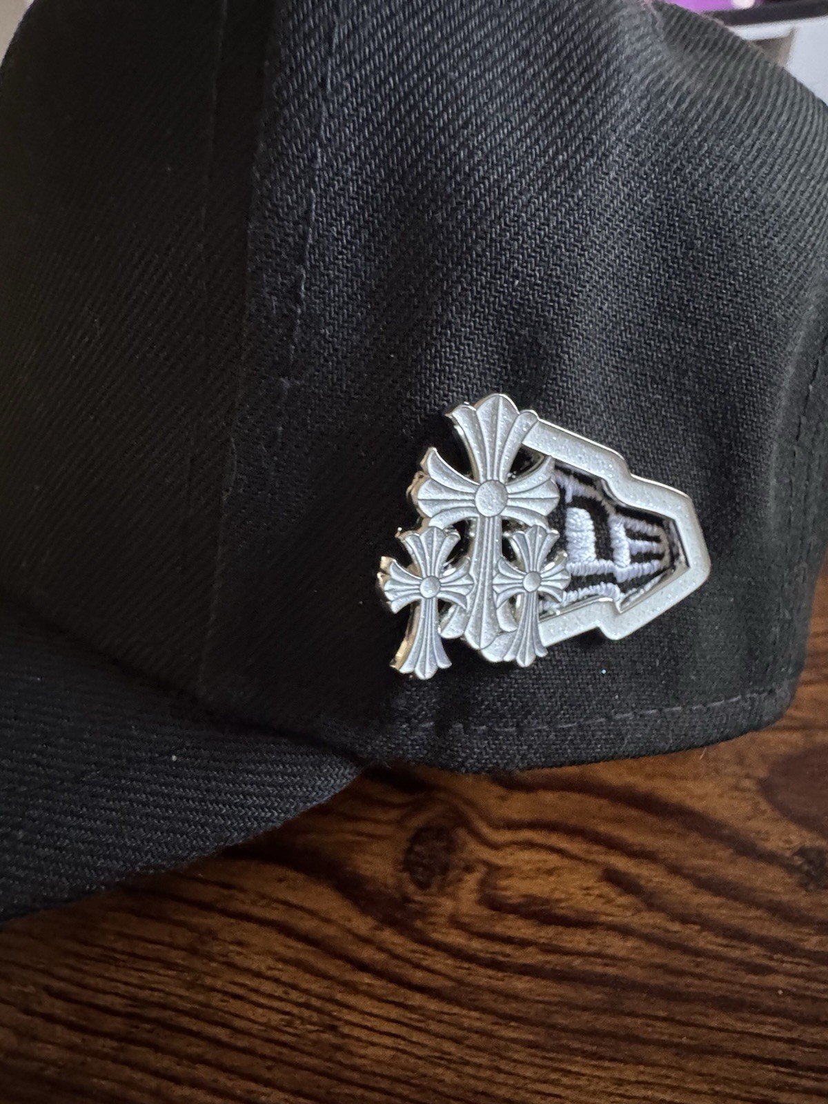 Chrome Cross New Era Hat Pin Stainless Heart Fast Shipping Gothic