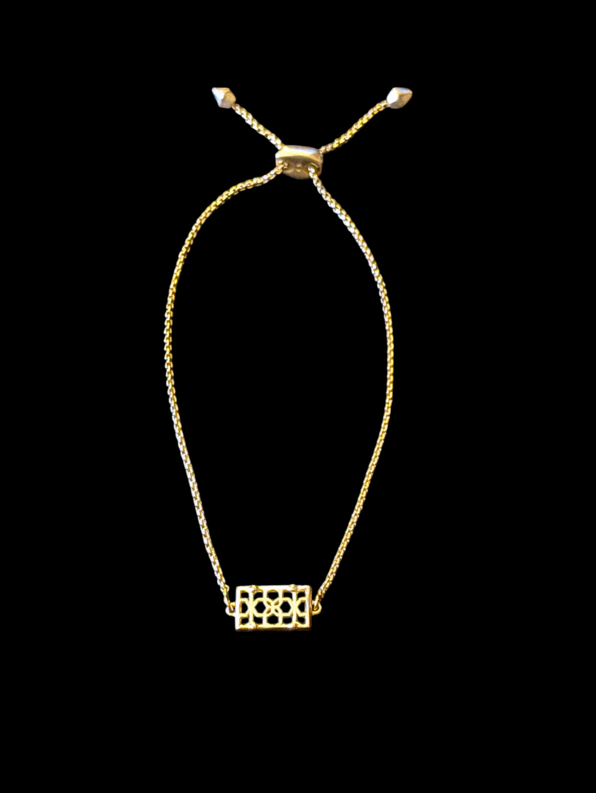 Kendra Scott Phillipa Druzy Square 12.2mm Pendant Brushed Gold OSFM Bracelet
