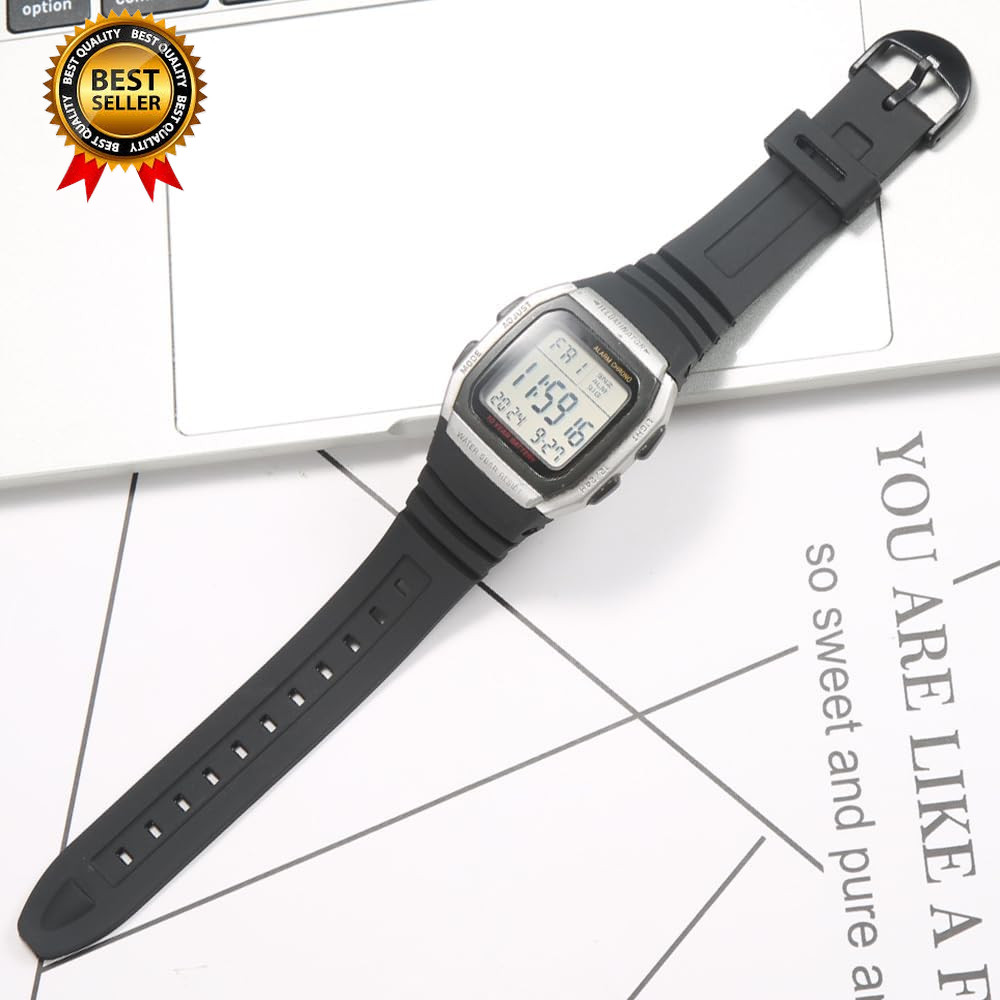 Replacement Watch Strap Band Compatible with Casio Men’S W-96H W96H-1BV Sport Wa