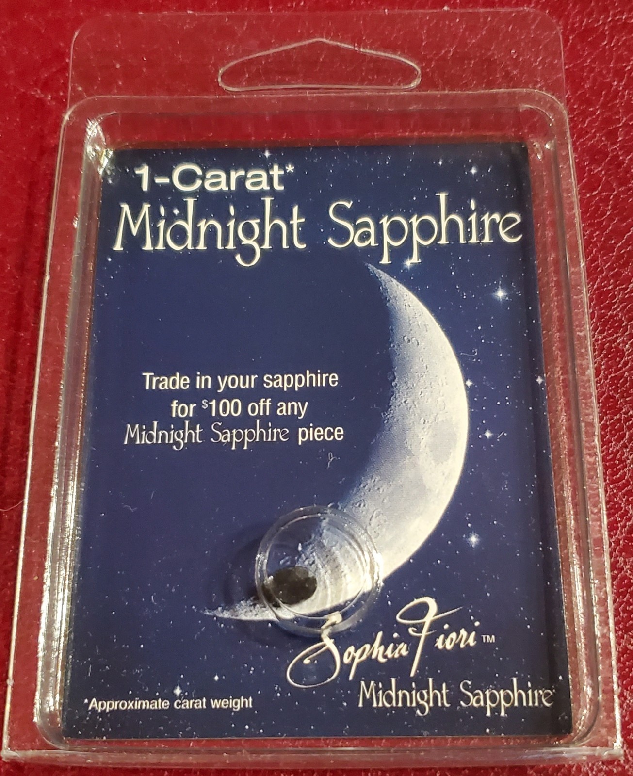 VTG 1-Carat Midnight Sapphire Oval  7×5 mm Stone Sophia Fiori Appraised $100.00